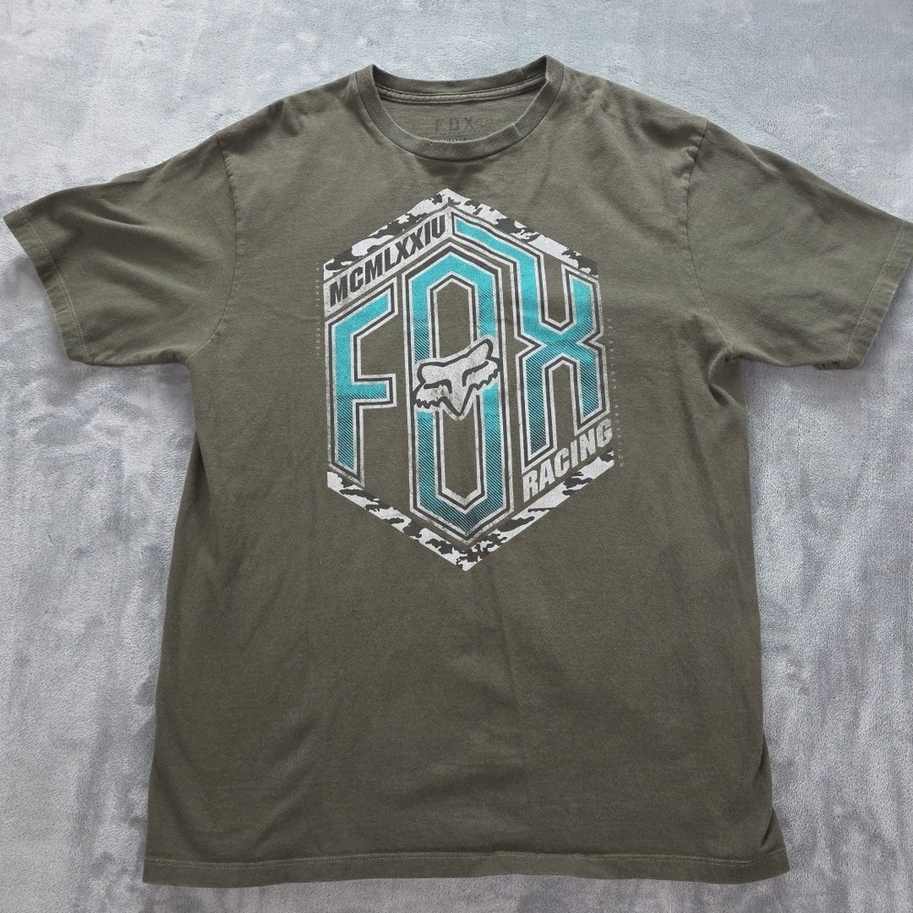FOX RACING Front Logo‎ Men's US L Army Green